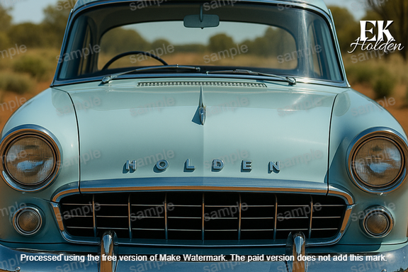 EK Holden Classic Front View –Aussie Garage Decor Vintage Vibes Metal Sign