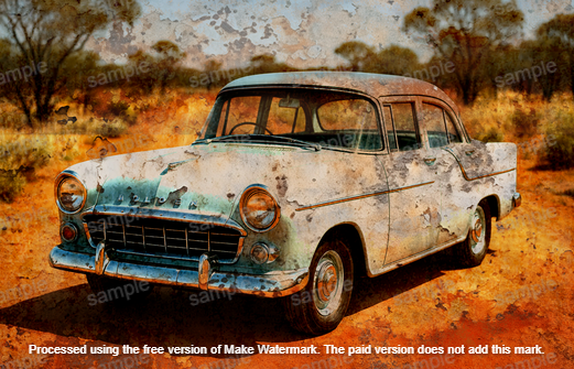 The Rust Never Sleeps – EK Holden Aussie Muscle Rusted Vintage Vibes Metal Sign