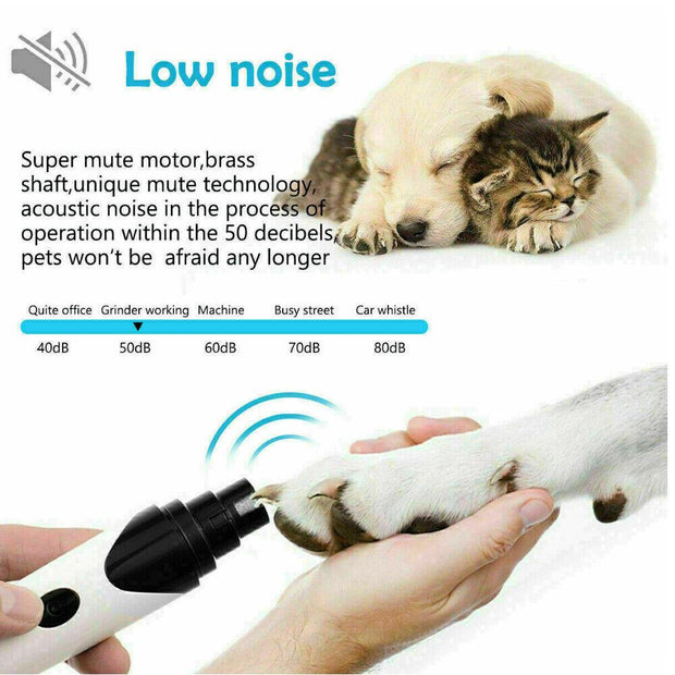** Rechargeable Electric Pet Nail Grinder Kit for Dogs and Cats - Anti Bark Collar Included**