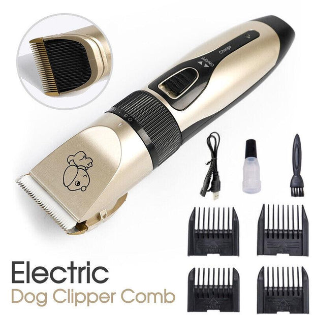 "Hot Sale Rechargeable Electric Hair Trimmer Blade Dog Clipper Comb Set Cat Pet Grooming Horse Cordless"