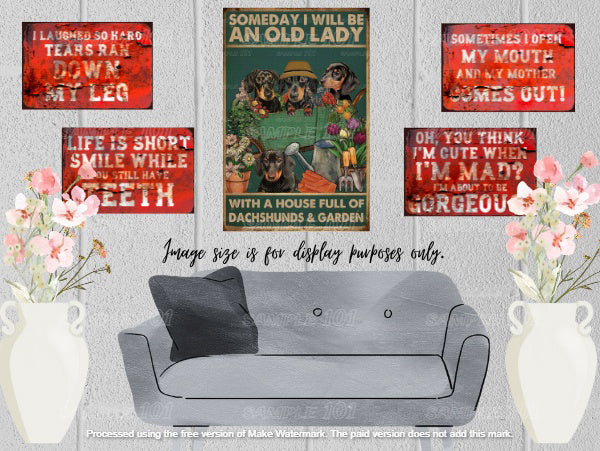 FULL OF DACHSHUNDS Vintage Retro Home Wall Shed Garage Poster Décor Bar Wall Tin Metal Signs