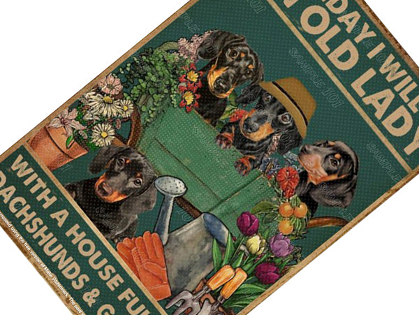 FULL OF DACHSHUNDS Vintage Retro Home Wall Shed Garage Poster Décor Bar Wall Tin Metal Signs