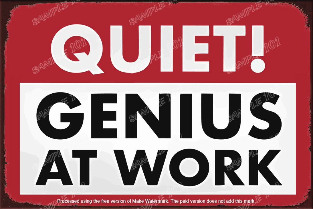 GENIUS Retro Vintage Rustic Look Home Classic Funny Resto Café Reproduction Bar Wall Tin Metal Signs