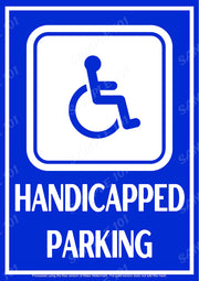 HANDICAPPED DISABLED PERSON PARKING 