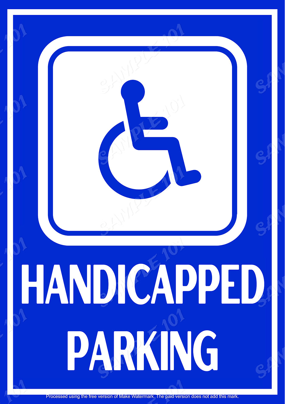 HANDICAPPED DISABLED PERSON PARKING 