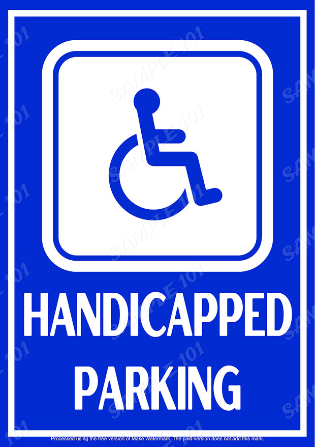 HANDICAPPED DISABLED PERSON PARKING 