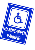 HANDICAPPED DISABLED PERSON PARKING 