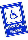 HANDICAPPED DISABLED PERSON PARKING 