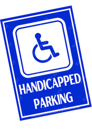 HANDICAPPED DISABLED PERSON PARKING 