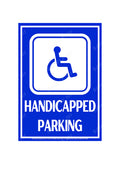 HANDICAPPED DISABLED PERSON PARKING 