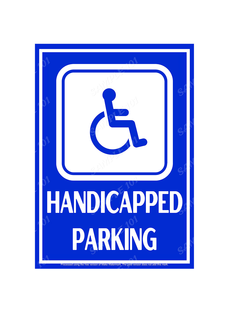 HANDICAPPED DISABLED PERSON PARKING 