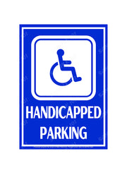 HANDICAPPED DISABLED PERSON PARKING 
