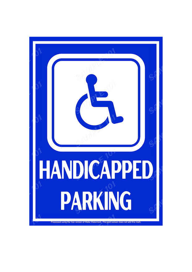 HANDICAPPED DISABLED PERSON PARKING 