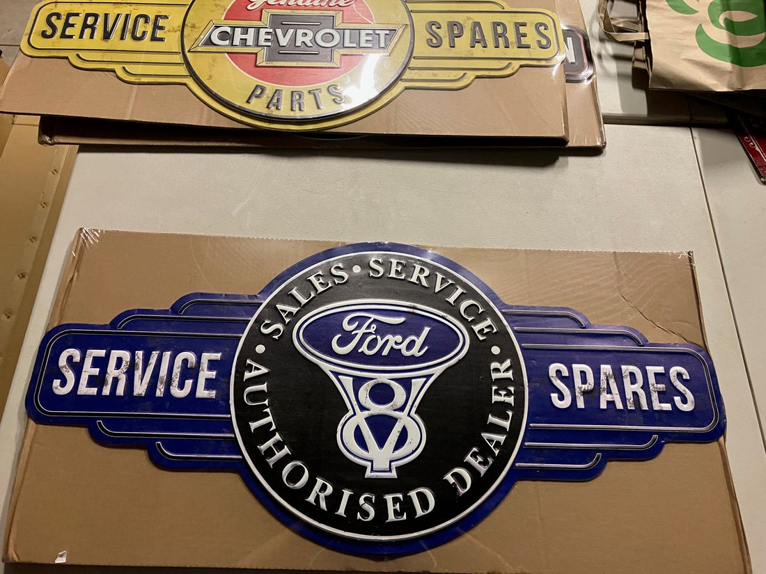 FORD SERVICE STATION 80cm x 36cm Metal Sign - Tin Sign Factory Australia