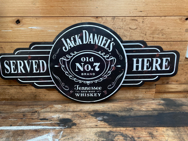 JACK DANIELS SERVICE STATION 80cm x 36cm Metal Sign