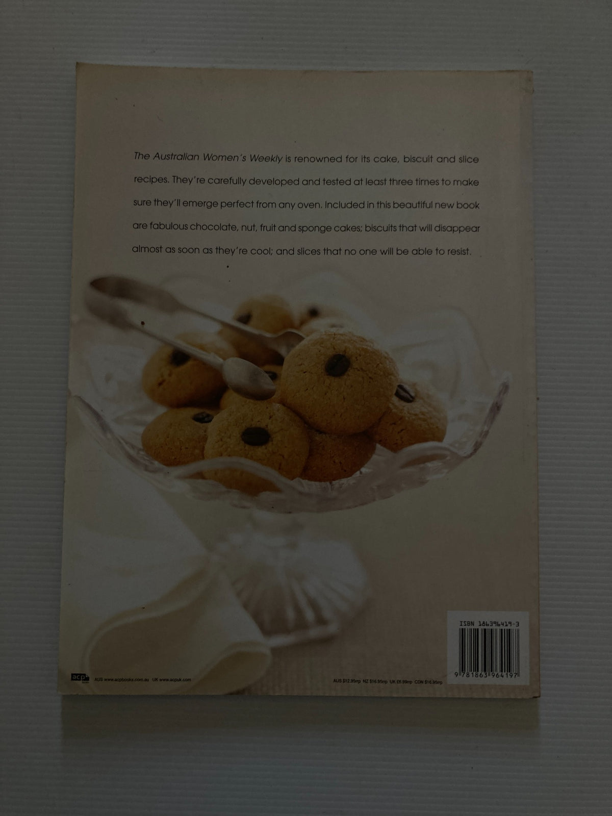 Cakes, Biscuits and Slices — back cover