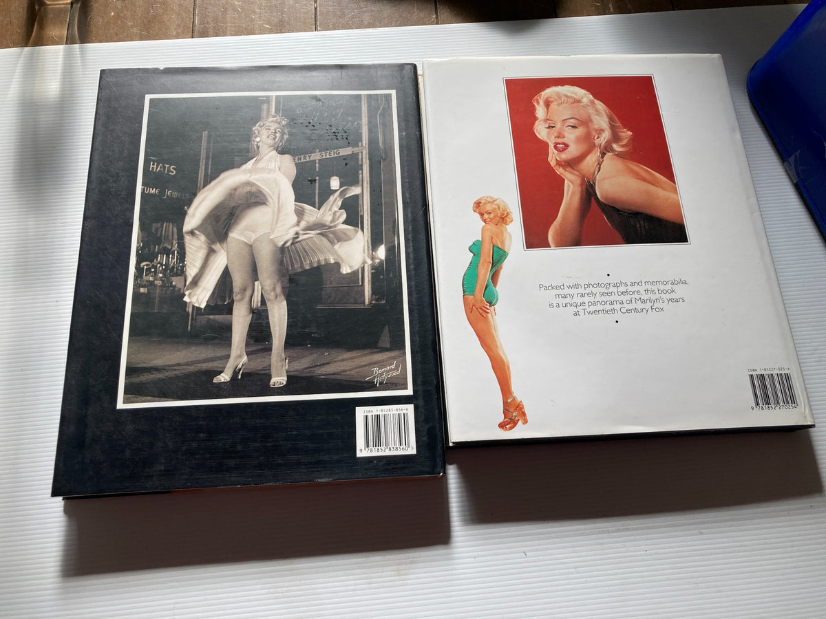 Back covers of two Marilyn Monroe books