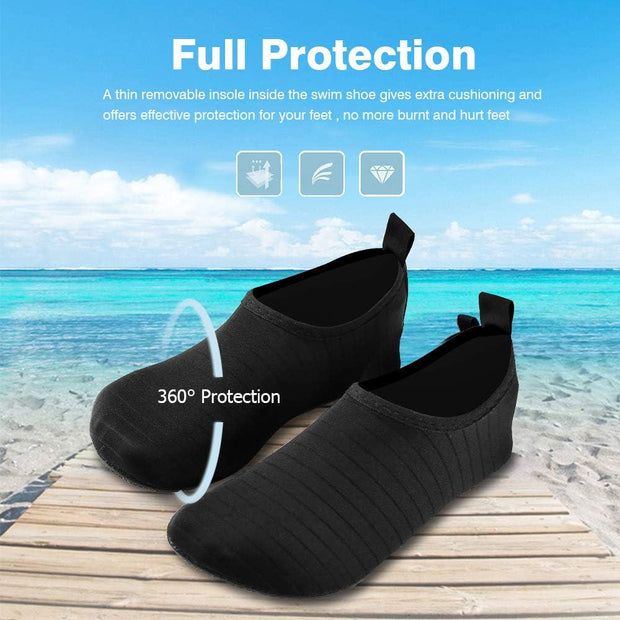 JOTO Water Shoes For Women Men Kids, Barefoot Quick-Dry Aqua Water Socks Slip-on Swim Beach Shoes For Snorkeling Surfing Kayaking Beach Walking Yoga