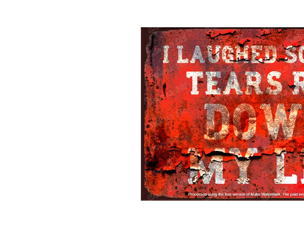 LAUGHED SO HARD Vintage Retro Home Wall Shed Garage Poster Décor Bar Wall Tin Metal Signs