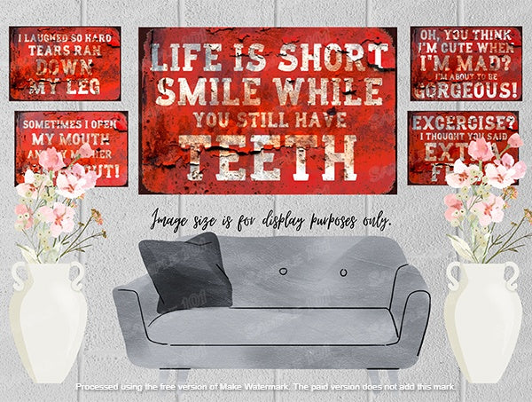 LIFE IS SHORT Vintage Retro Home Wall Shed Garage Poster Décor Bar Wall Tin Metal Signs