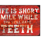LIFE IS SHORT Vintage Retro Home Wall Shed Garage Poster Décor Bar Wall Tin Metal Signs