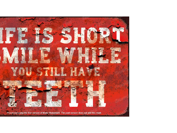 LIFE IS SHORT Vintage Retro Home Wall Shed Garage Poster Décor Bar Wall Tin Metal Signs
