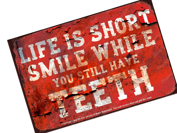 LIFE IS SHORT Vintage Retro Home Wall Shed Garage Poster Décor Bar Wall Tin Metal Signs
