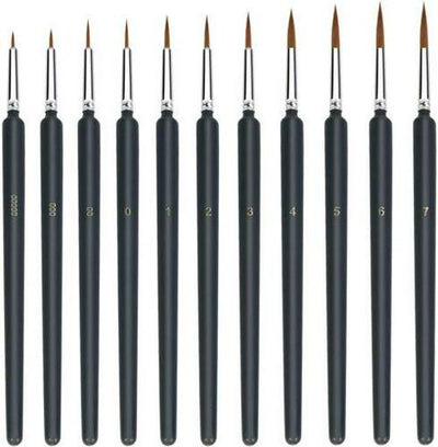 Luxerlife 11 Pieces Fine Detail Paint Brush Miniature Painting Brushes Kit Micro