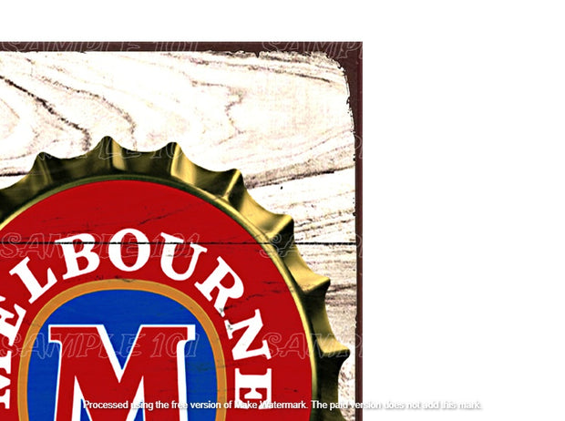 MB BOTTLE CAP Retro Rustic Look Vintage Tin Metal Sign Man Cave, Shed-Garage, and Bar