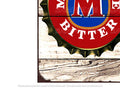 MB BOTTLE CAP Retro Rustic Look Vintage Tin Metal Sign Man Cave, Shed-Garage, and Bar