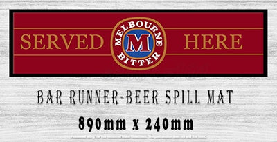 Buy MB SERVED HERE Aussie Beer Spill Mat: Cheers to Cleanliness (890mm x 240mm)