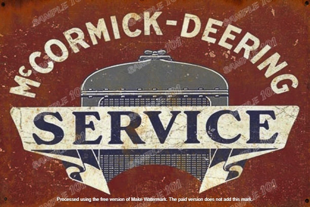 MCCORMICK-DEERING Retro Vintage Rustic Look Home Classic Funny Resto Café Reproduction Bar Wall Tin Metal Signs