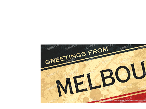 GREETINGS FROM MELBOURNE AUSTRALIA 