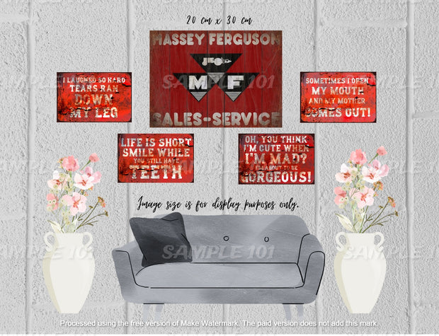 MF SALES Retro Rustic Vintage Look Tin Metal Sign Man Cave, Shed-Garage, and Bar