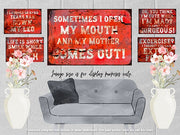 MY MOUTH Vintage Retro Home Wall Shed Garage Poster Décor Bar Wall Tin Metal Signs