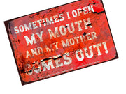 MY MOUTH Vintage Retro Home Wall Shed Garage Poster Décor Bar Wall Tin Metal Signs