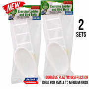 "New 4Pc Parrot Bird CleanBath Shower Ladder Set - Perfect for Clean and Happy Birds!"