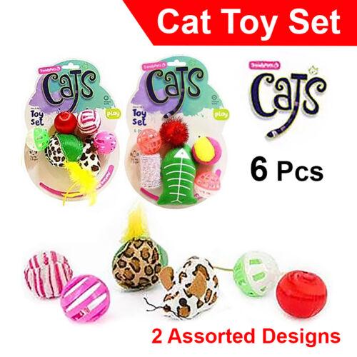 NEW Cat Bell Toy Plastic Ball Tickle Interactive Cat Training Toy Set of 6 - Hot Sale!