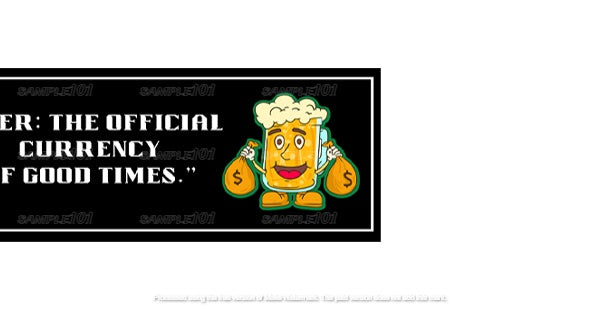 BEER CURRENCY Aussie Beer Spill Mat (890mm x 240mm) BAR RUNNER Man Cave Pub Rubber