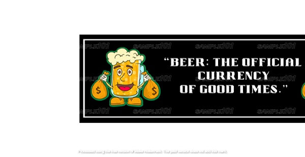 BEER CURRENCY Aussie Beer Spill Mat (890mm x 240mm) BAR RUNNER Man Cave Pub Rubber