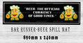 BEER CURRENCY Aussie Beer Spill Mat (890mm x 240mm) BAR RUNNER Man Cave Pub Rubber