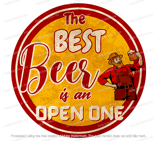 OPEN ONE DRINK SIGN BAR SHOP CAFE