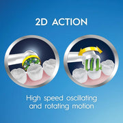 Oral-B Pro 100 Deep Clean Electric Toothbrush, Black - Clinically Proven Plaque Removal