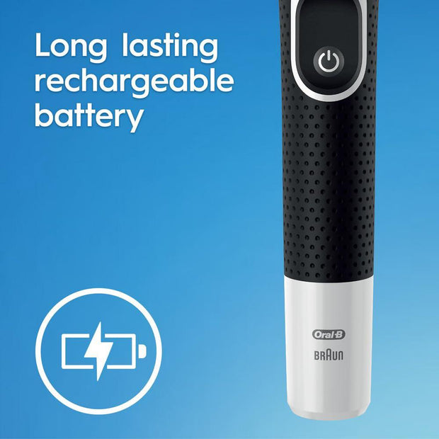 Oral-B Pro 100 Deep Clean Electric Toothbrush, Black - Clinically Proven Plaque Removal