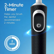 Oral-B Pro 100 Deep Clean Electric Toothbrush, Black - Clinically Proven Plaque Removal