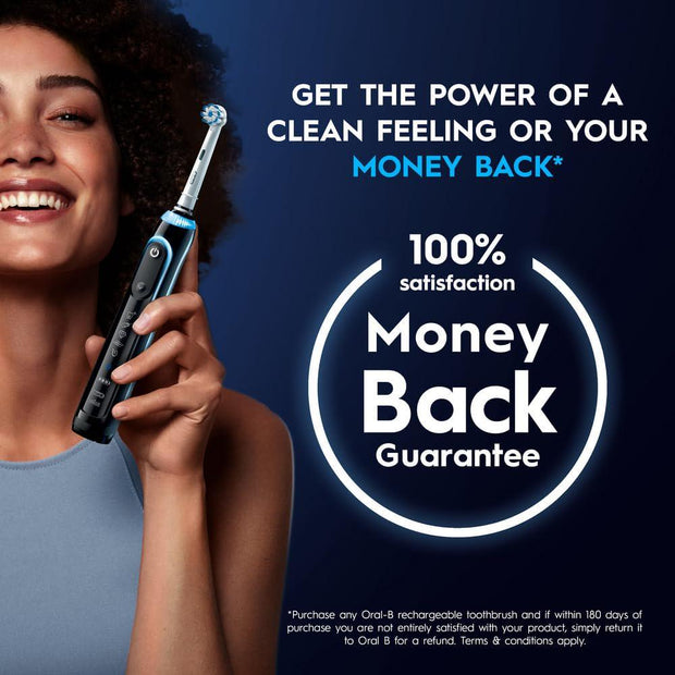 Oral-B Pro 100 Deep Clean Electric Toothbrush, Black - Clinically Proven Plaque Removal