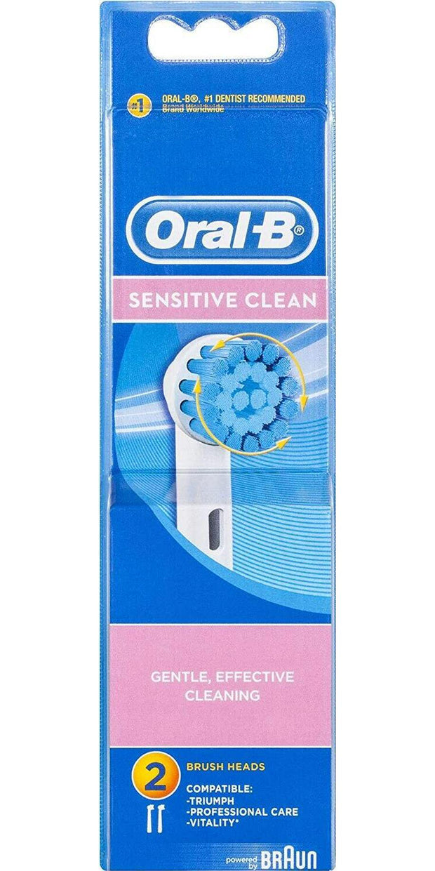 Oral-B Sensitive Replacement Electric Toothbrush Heads Refills, 2 Pack