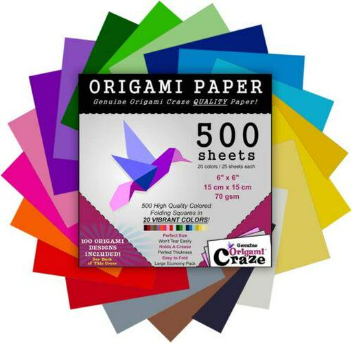 Origami Paper 500 Sheets, Premium Quality For Arts And Crafts, 6-inch Square She