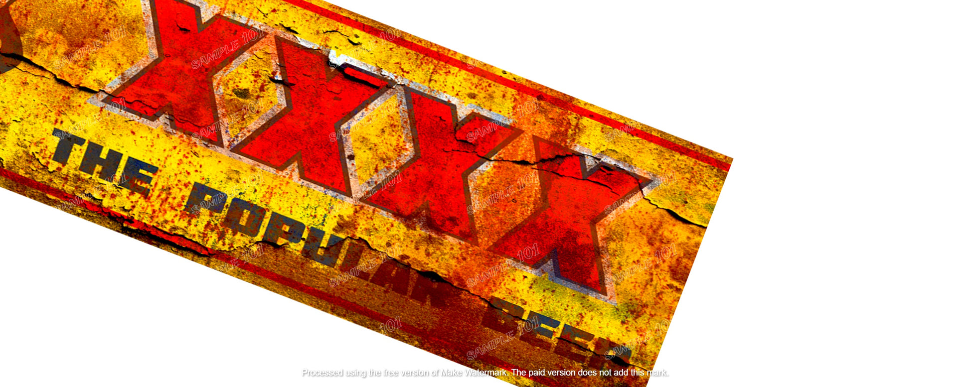 THE POPULAR Vintage Rusted Look 750 x 400 mm Quality Sublimated Metal Sign 