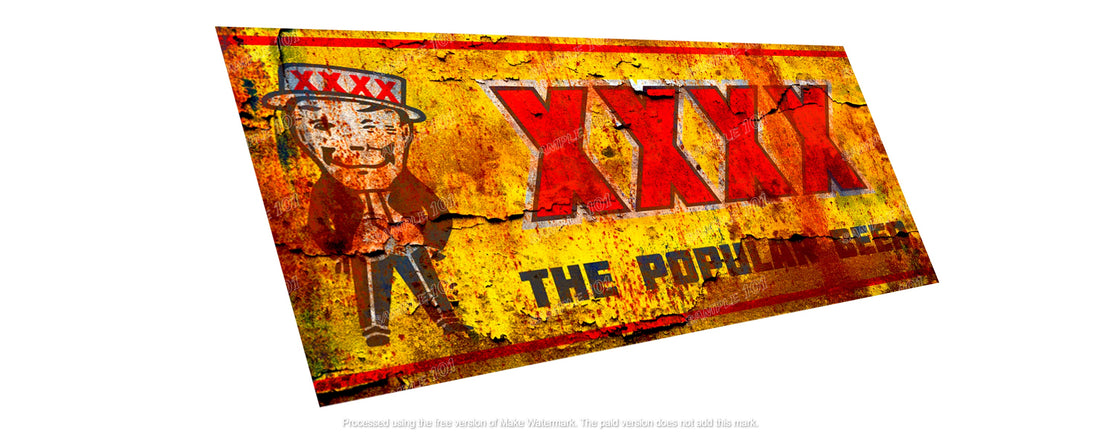 THE POPULAR Vintage Rusted Look 750 x 400 mm Quality Sublimated Metal Sign 